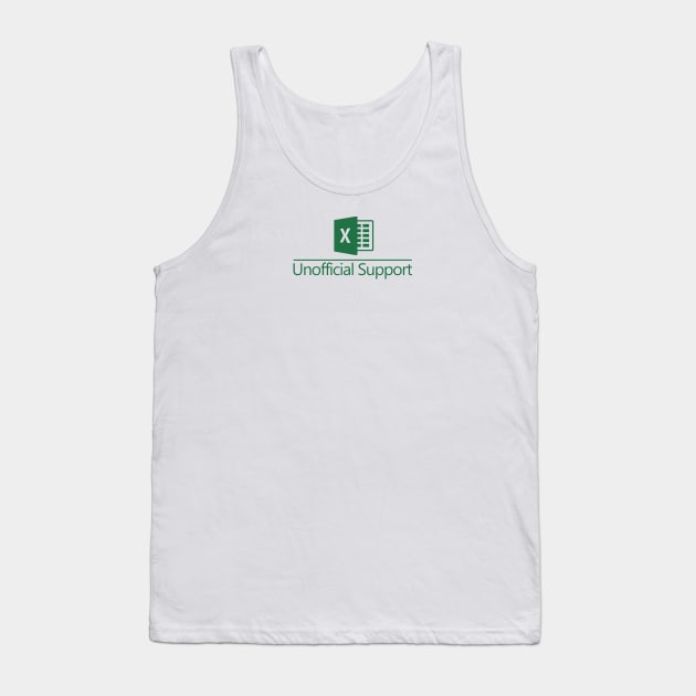 Excel Unofficial Support Tank Top by NerdShizzle